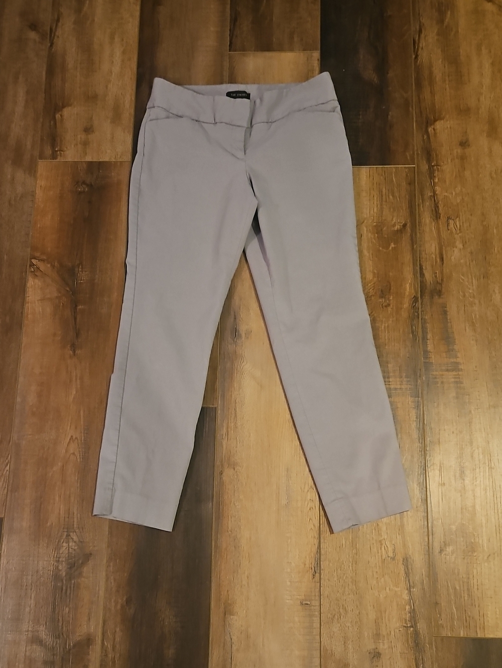 The Limited Gray Ankle Cropped Straight Pants